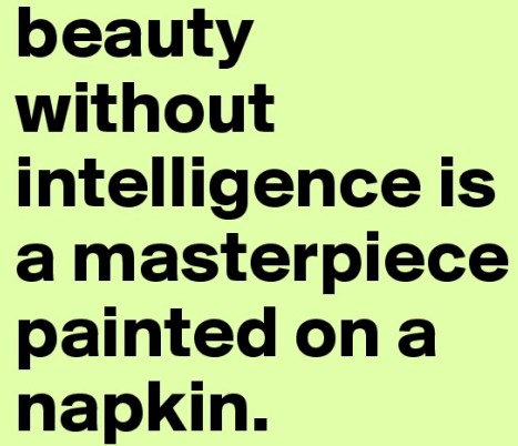 beauty without intelligence